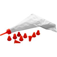 Orsina Stunning Design Cake Decorating Set With 10 Plastic Nozzles, Creative Decorating Set For Birthday Parties in Red