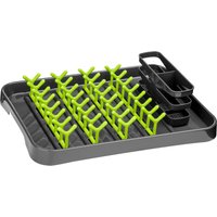 Orsina Stylish Grey & Lime Green Dish Drainer, Functional Dish Drainer For Kitchen, Practical Design Dish Drainer