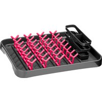 Orsina Stylish Grey & Lime Green Dish Drainer, Functional Dish Drainer For Kitchen, Practical Design Dish Drainer in Pink