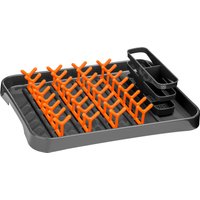 Orsina Stylish Grey & Lime Green Dish Drainer, Functional Dish Drainer For Kitchen, Practical Design Dish Drainer in Orange