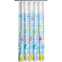 Orsina Fish Design Shower Curtain With 12 Hooks, Polyester Shower Curtain Liner, Water-Resistant Bathroom Curtain