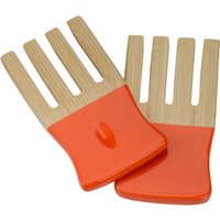 Bright Bamboo Salad Forks Picnic Utensils Travel Friendly Salad Prongs Compact Bamboo Servers