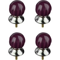 Orsina Set of 4 Retro Style Purple Drawer Knobs