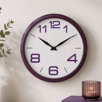 Orsina Maison by Premier Plastic Frame Wall Clock in Purple