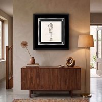 Orsina Boudoir Mannequin 1 Framed Wall Art in Black