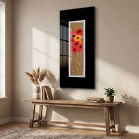 Orsina Poppies 2 Tall Framed Wall Art in Black