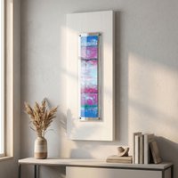 Orsina Abstract Blue 1 Framed Wall Art in White