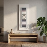 Orsina Neutral Abstract Framed Wall Art in White