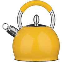 Orsina Elegant Yellow 2.4L Whistling Kettle, Retro Whistling Tea Pot, Stainless Steel Kettle, Whistling Tea Kettle