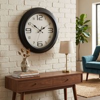 Orsina Matt Black Metal Wall Clock