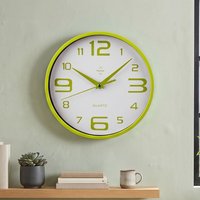 Orsina Plastic Sleek Rim Wall Clock in Green