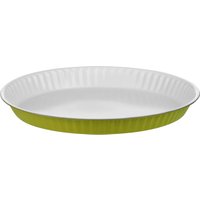 Functional Design Flan Dish Non Stick Carbon Steel Tart Dish Even Baking Durable Round Bakeware Green
