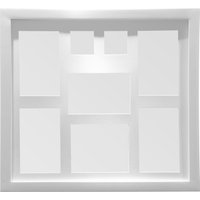 Orsina White 8 Multi Photo Frame, Sturdy Wall Display Piece, Polyresin Poster Frame, Ideal For Home or Office Decor