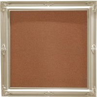 Orsina Memo Board Champagne Frame, Cork Pin Board For Home or Office Reminders, Notice Board With Decorative Corners in Gold