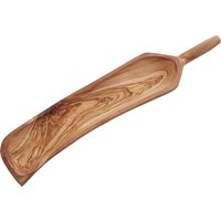 Orsina Olive Wood Curved Paddle Serving Board, Durable Wooden Serving Board with Ergonomic Handle in Natural