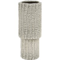 Orsina Textured Medium Vase, Contemporary Design Flower Vase, Tiered Design Modern Vase for a Variety of Decors in Black