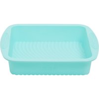 Pastel Square Silicone Mould Handles Non Stick Baking Pan Food Grade Mould Ideal Layer Cakes Green