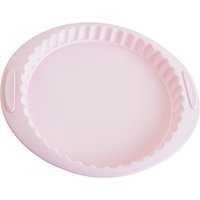 Pastel Pie or Flan Mould Heat Resistant Round Tart Pan Baking Dish Fluted Sides Silicone Mould Pink
