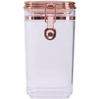 Orsina Versatile 750ml Canister With Copper Lid, Airtight Seal Kitchen Canister For Storage, Stylish Food Canister in Clear