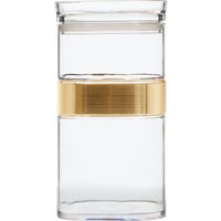 Orsina Clear Kitchen Storage Jar with Airtight Lid, Tea Coffee & Sugar Canister, Square Kitchen Jar for Storage