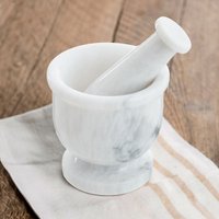 Orsina Marble Mortar & Pestle in White