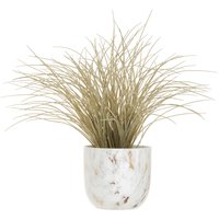 Orsina Fiori Artificial Grass Plant In Ceramic Pot, Faux Plant Decor With Natural Withered Look, Easy Maintenance in White