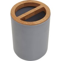 Orsina Modern Black Toothbrush Holder, Toothbrush Cup With Divider, Holder For Bathroom Accessories in Grey