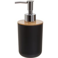 Orsina 300 ml Black Lotion Dispenser, Bamboo Fibre Hand Lotion Pump, Modern Design Soap Dispenser