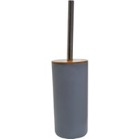 Orsina White Toilet Brush Holder, Bathroom Cleaning Set With Bristles & Natural Grip, Brush Holder in Grey