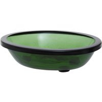 Orsina Elegant Green Glass Soap Dish With Vintage-Inspired Design, Stylish Bathroom Dish For Holding Bar Soap