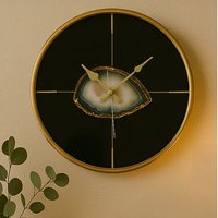 Orsina Celina Black & Gold Round Wall Clock