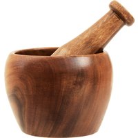 Acacia Mortar & Pestle Handcrafted Acacia Wood Ideal Grinding Spices & Herbs