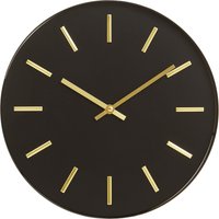 Orsina Black & Gold Wall Clock, Stylish Clock For Livingroom Wall, Functional Kitchen Clock, Versatile Big Clock