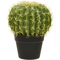 Orsina Fiori Artificial Cactus in Plastic Pot, Desert-Inspired Faux Plant for Windowsill or Tabletop in Green