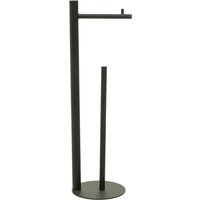 Orsina Fay Toilet Roll Holder, Metal Build in Black