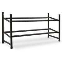 Orsina Minimal Two Tier Shoe Rack, Functional Shoe Drawer Organizer For Bedroom, Robust Shoe Rack For Livingroom in Black