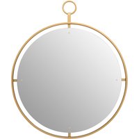 Orsina Minimalist Wall Mirror With Ring, Versatile Round Shaped Wall Mirror, Compact & Lightweight Wall Mirror in Gold