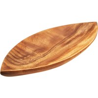 Orsina Compact Acacia Large Leaf Platter, Handcrafted Platter For Livingroom, Versatile Livingroom Platter in Natural
