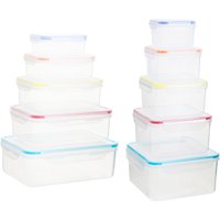 Veratile Fresh Seal Set 10 Food Containers Airtight Lids Airtight Lid Storge Containers Kitchen