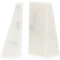 Orsina Marris Set Of 2 Marble Bookends in White