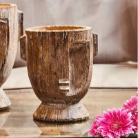 Darnell Small Rustic Face Planter