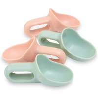 Orsina Set of 4 Mini Scoops, For Daily Kitchen Use Kitchen Scoops, Dessert Table Scoops in Green & Pink Finish
