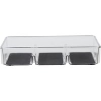 Sturdy Multifunctional Kitchen Organiser Dividers Integrated Handle Storage Boxes Fridge Clear