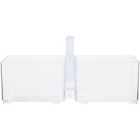 Orsina Versatile Clear Plastic Kitchen Organiser With Handle, Integrated Handle Storage Boxes, Versatile Boxes