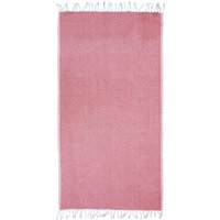 Orsina Poppy Red Hammam Towel, 100% Cotton Quick Dry Towel With Woven Texture, Lightweight Throw Blanket