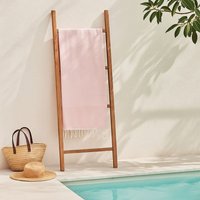 Orsina Poppy Red Hammam Towel, 100% Cotton Quick Dry Towel With Woven Texture, Lightweight Throw Blanket in Pink