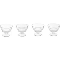 Elegant Set Four Round Sundae Dishes Durable Sundae Glasses Desserts Versatile Ice Bowls Clear