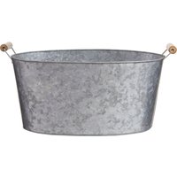 Orsina Drummond Galvanised Steel Party Tub in Silver