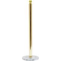 Orsina Stable Light Gold Large Toilet Roll Holder With Marble Base, Design Toilet Holder, Sturdy Roll Holder