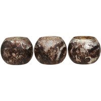 Orsina Garan Set Of 3 Brown Tealight Holders